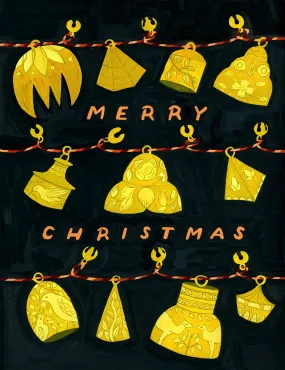 Merry Christmas Bells Card