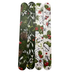 Nail File Matchbook - Christmas Winter Botanicals XNAIL139