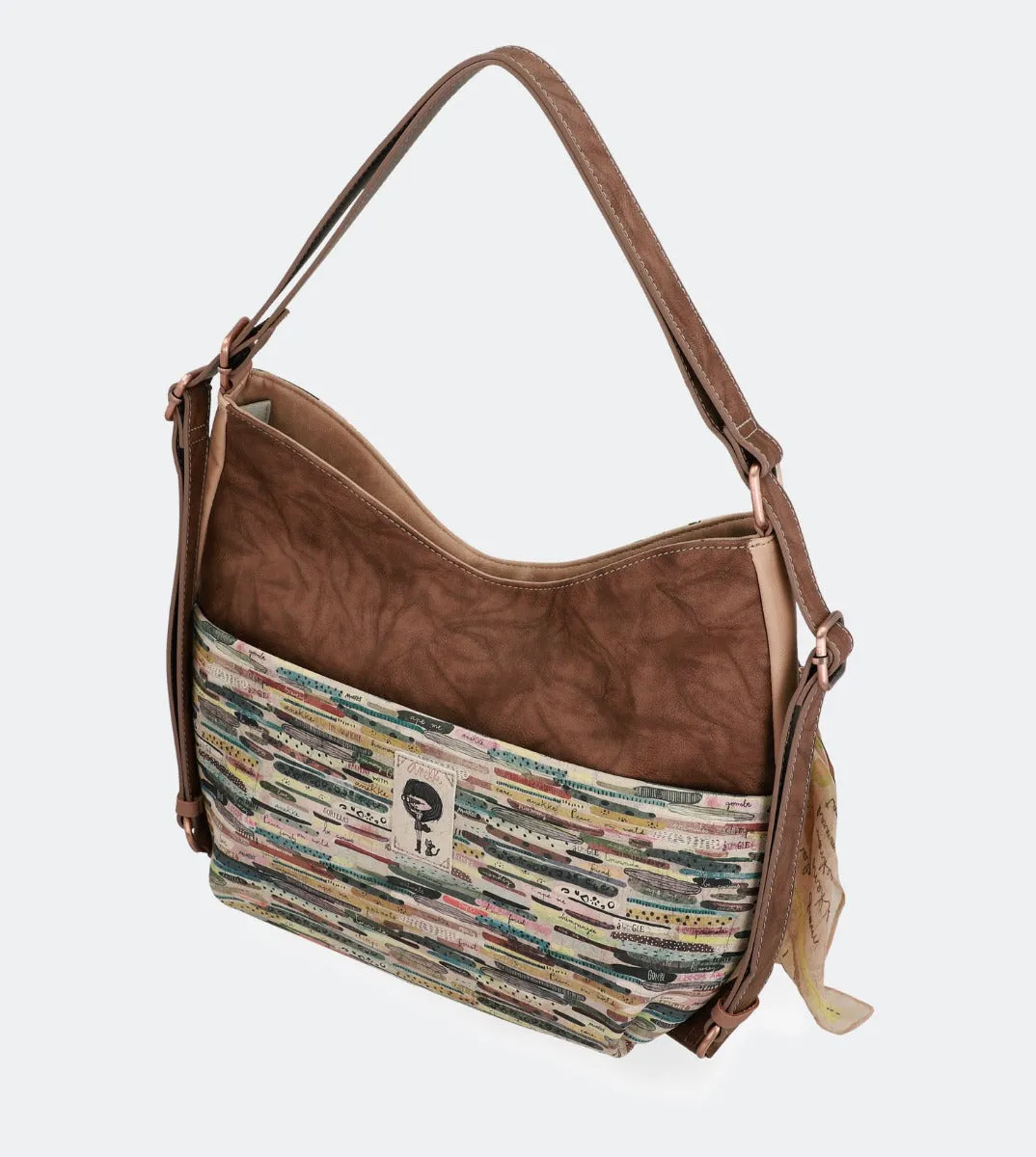 Nature hobo bag that can be converted into a backpack