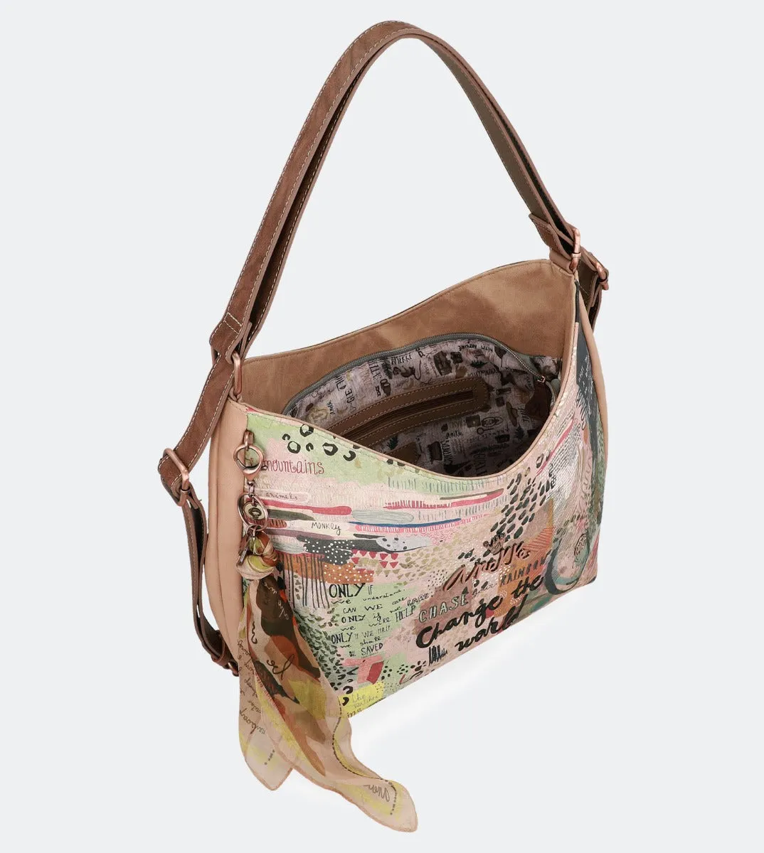 Nature hobo bag that can be converted into a backpack