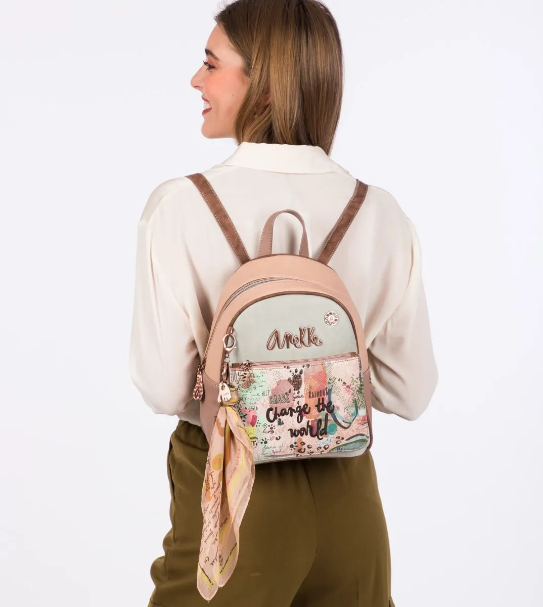 Nature printed backpack