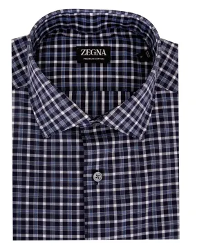 Navy Check Sportshirt