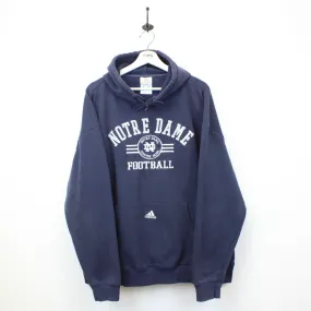 NCAA ADIDAS 00s Notre DAME Hoodie Navy Blue | XL