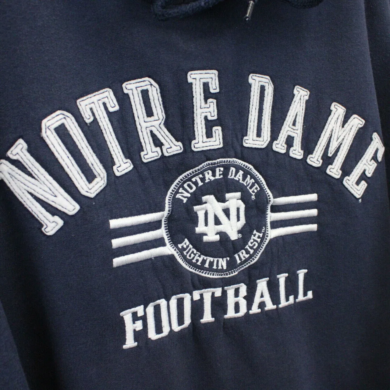 NCAA ADIDAS 00s Notre DAME Hoodie Navy Blue | XL