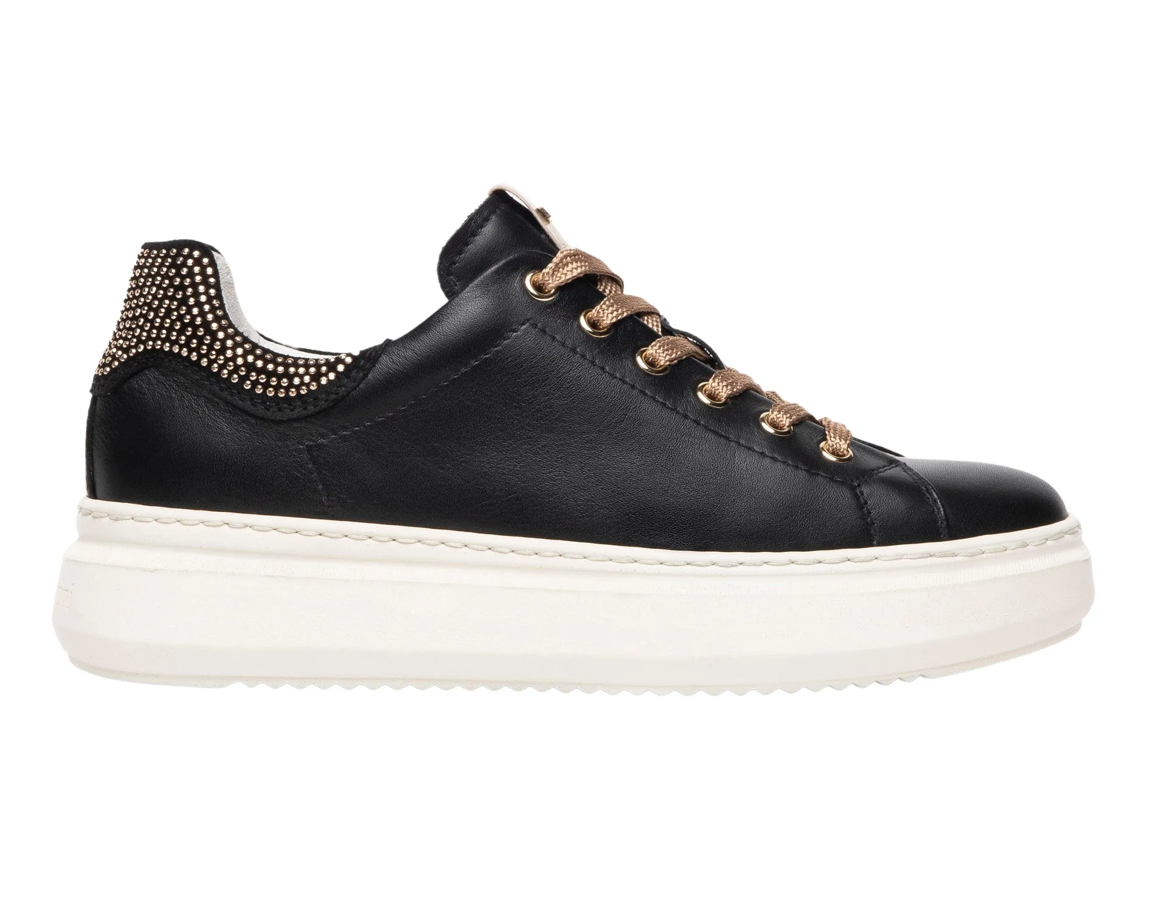 NeroGiardini BARI Nero Platform Tie Sneaker