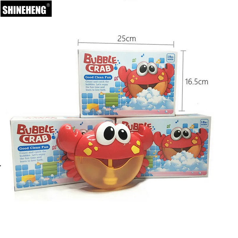 New Arrival Bubble Crabs Baby Bath Toy Funny Bath Bubble Maker Pool Swimming Bathtub Soap Machine Toys for Children Kids