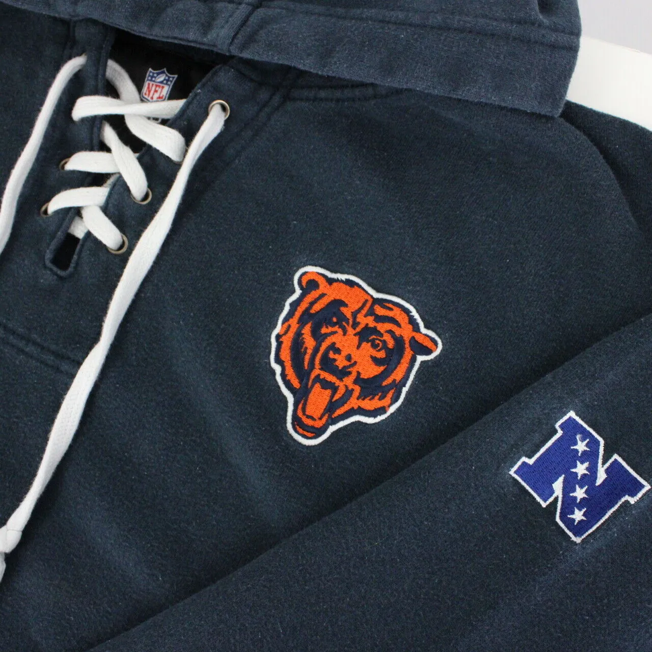 NFL 00s Chicago BEARS Hoodie Navy Blue | Medium