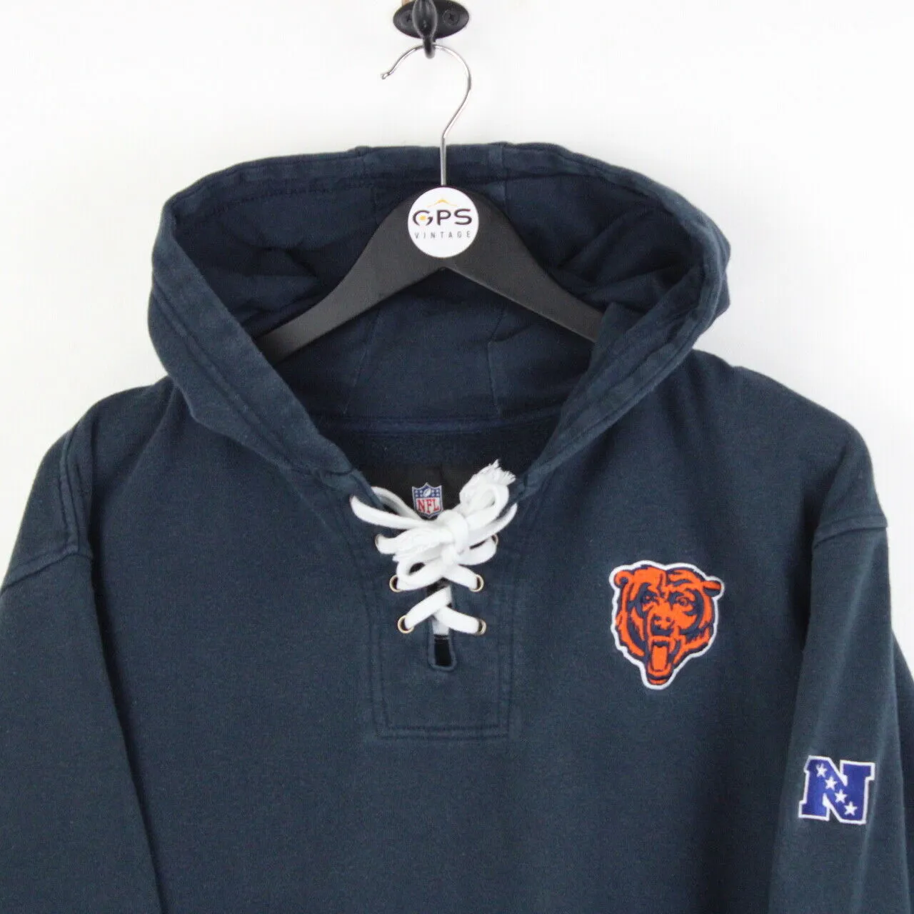 NFL 00s Chicago BEARS Hoodie Navy Blue | Medium