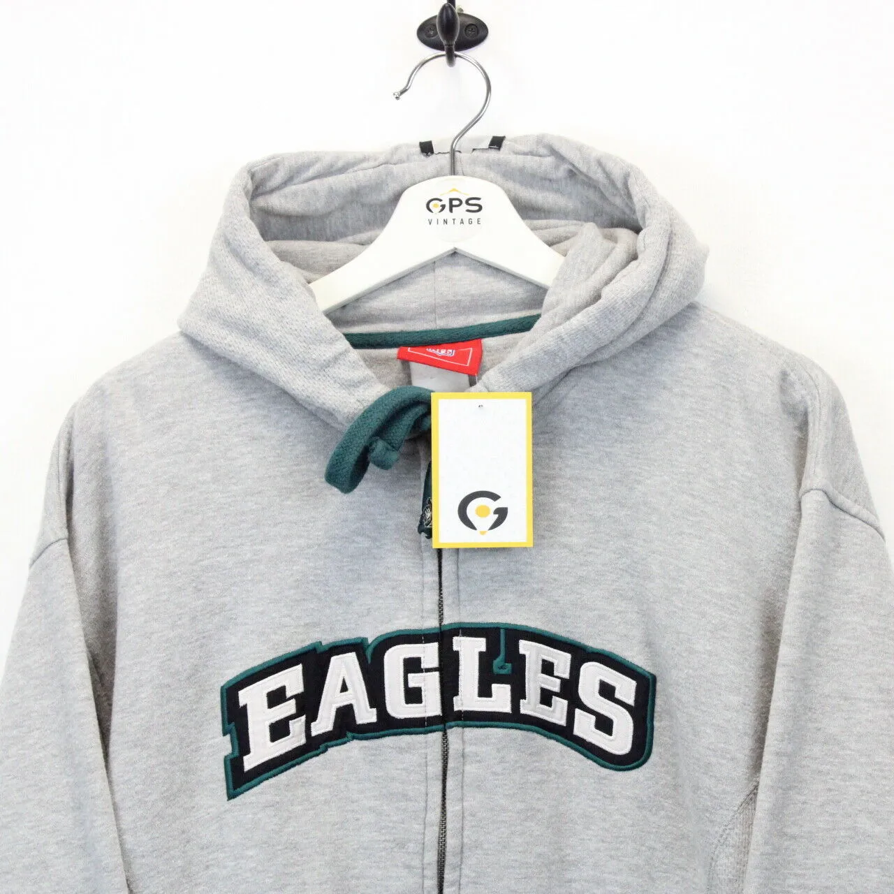 NFL 00s Philadelphia EAGLES Hoodie Grey | Large