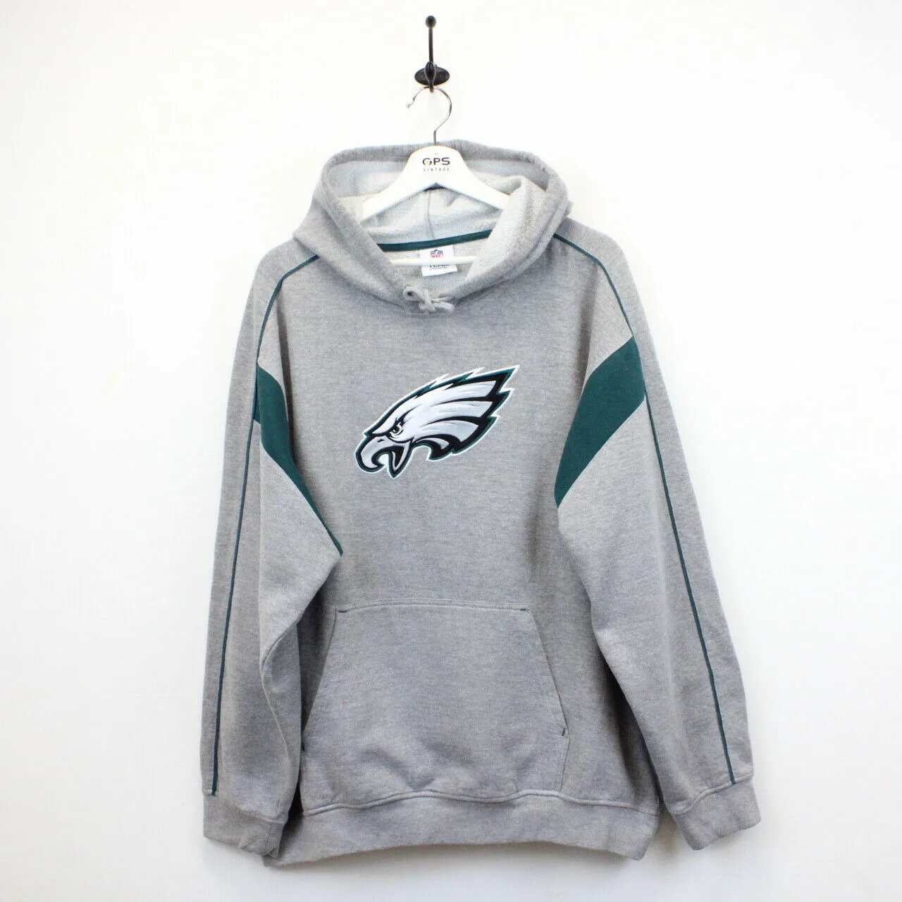 NFL 00s Philadelphia EAGLES Hoodie Grey | XL