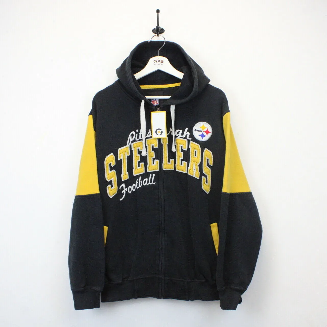 NFL 00s Pittsburgh STEELERS Hoodie Black | Large