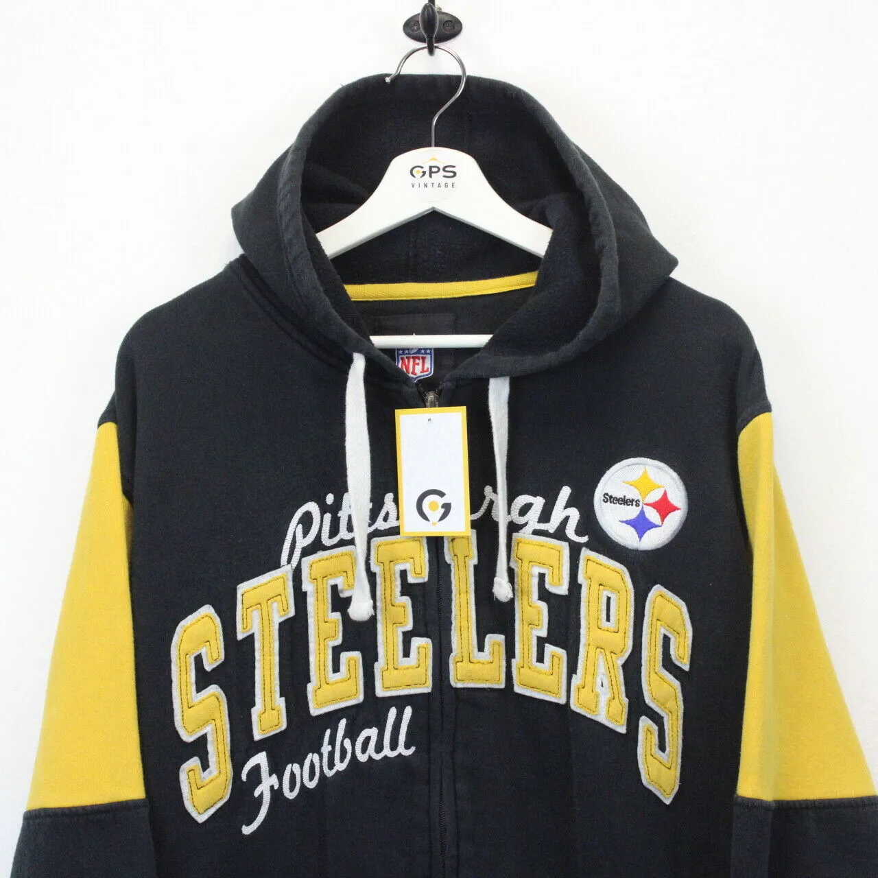 NFL 00s Pittsburgh STEELERS Hoodie Black | Large