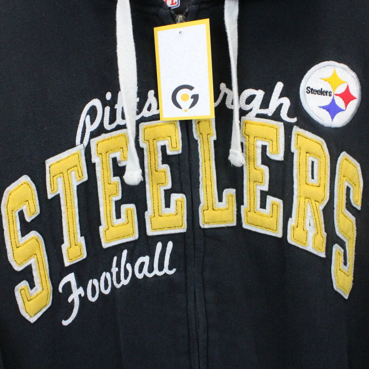 NFL 00s Pittsburgh STEELERS Hoodie Black | Large