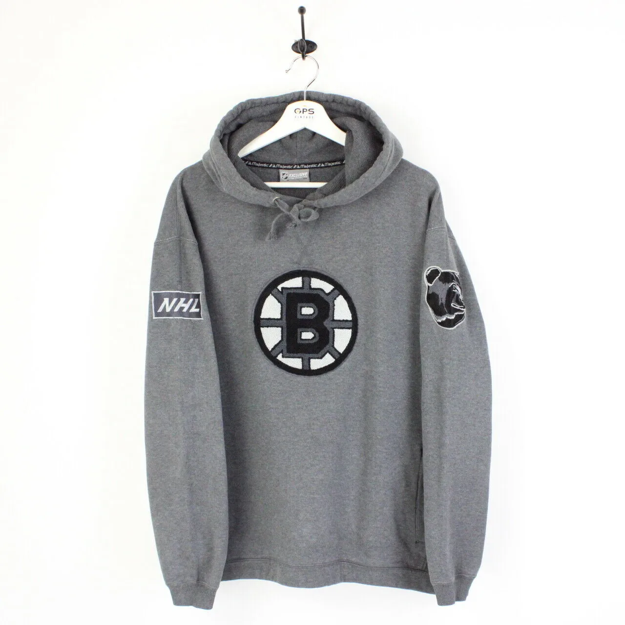 NHL Boston BRUINS Hoodie Grey | Large