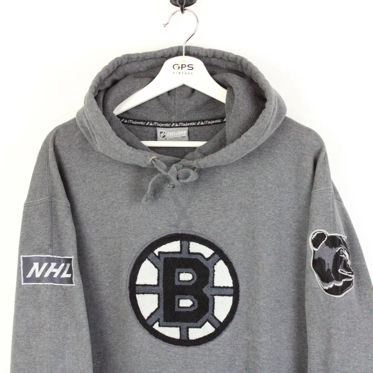 NHL Boston BRUINS Hoodie Grey | Large