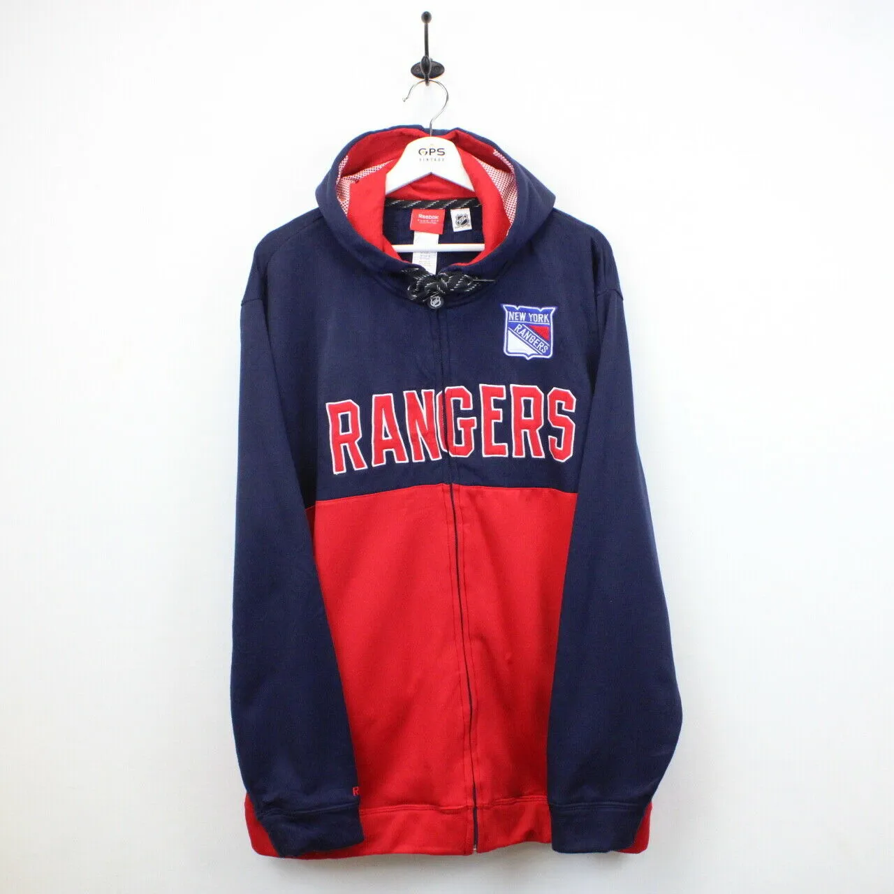 NHL REEBOK New York RANGERS Hoodie Red | XL