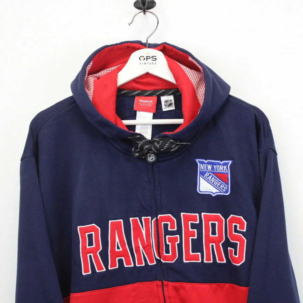 NHL REEBOK New York RANGERS Hoodie Red | XL