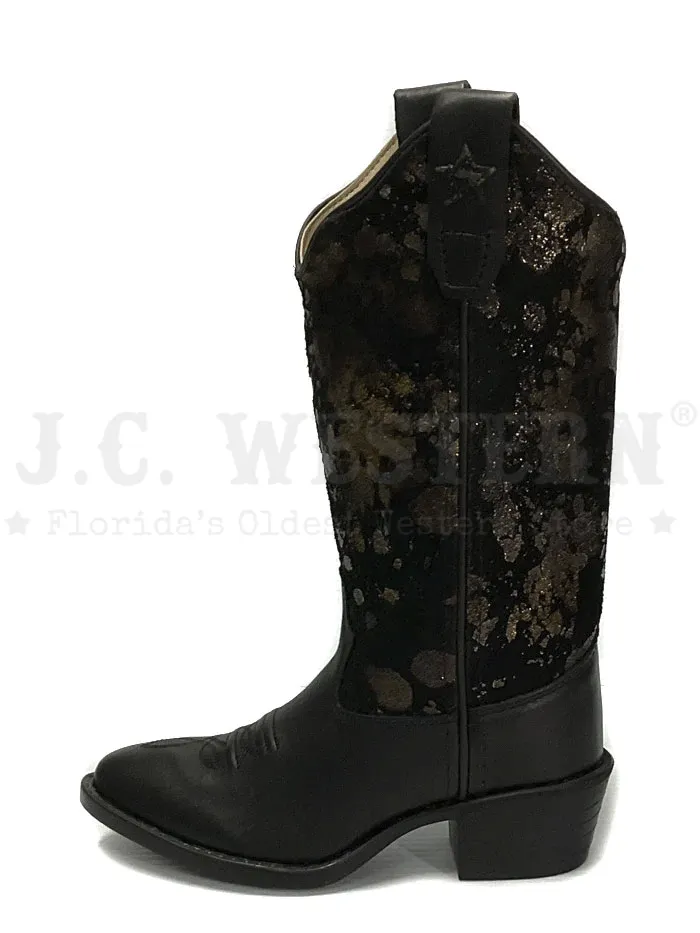 Old West 8162 Kids Western Boot Black