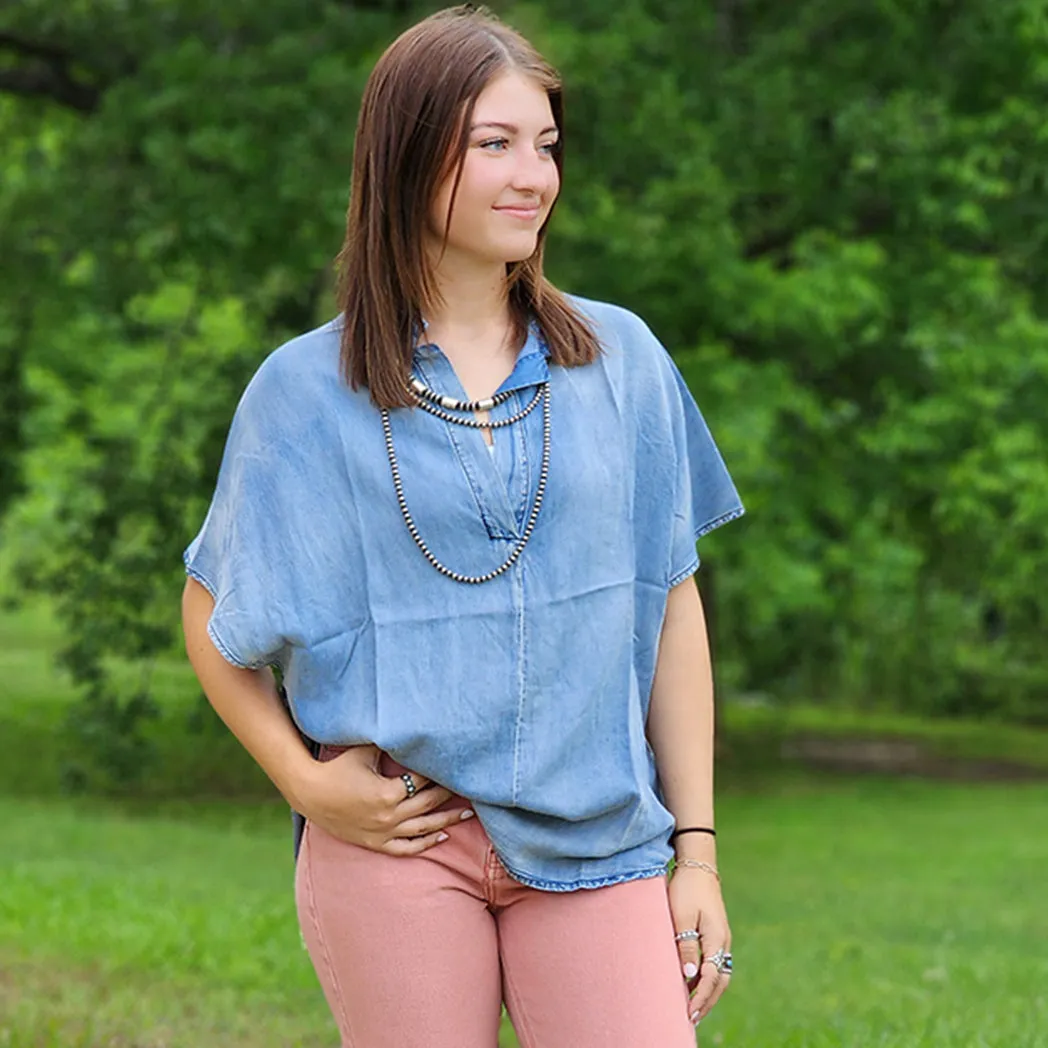 Oversize Denim Blouse