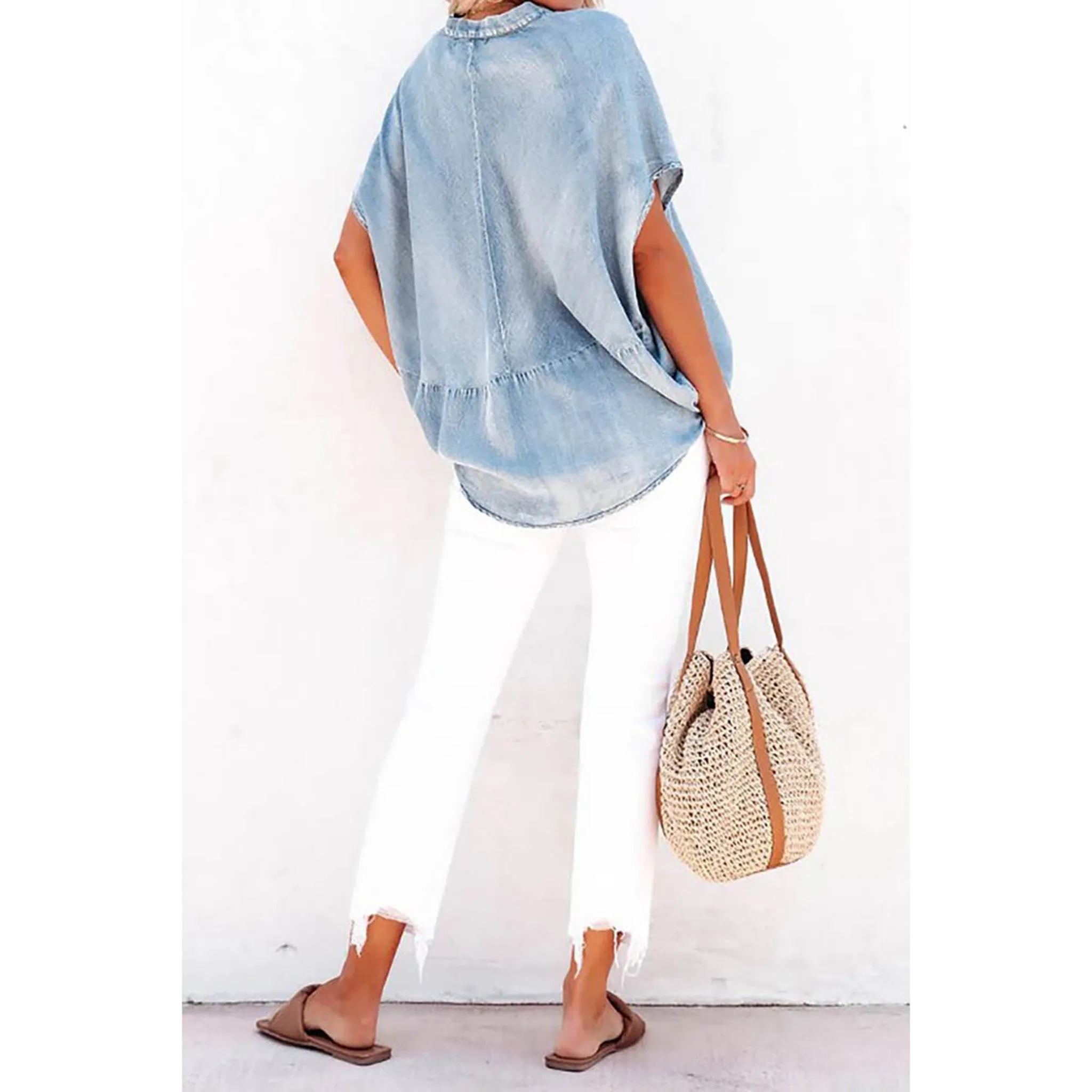 Oversize Denim Blouse