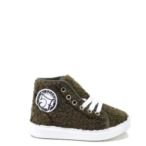 Papanatas Olive Shearling High Top Sneaker