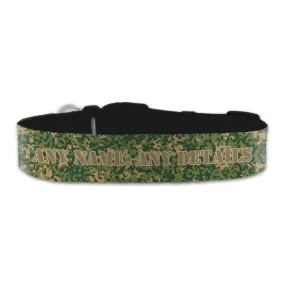 Personalised Large Dog Collar with Camo Background