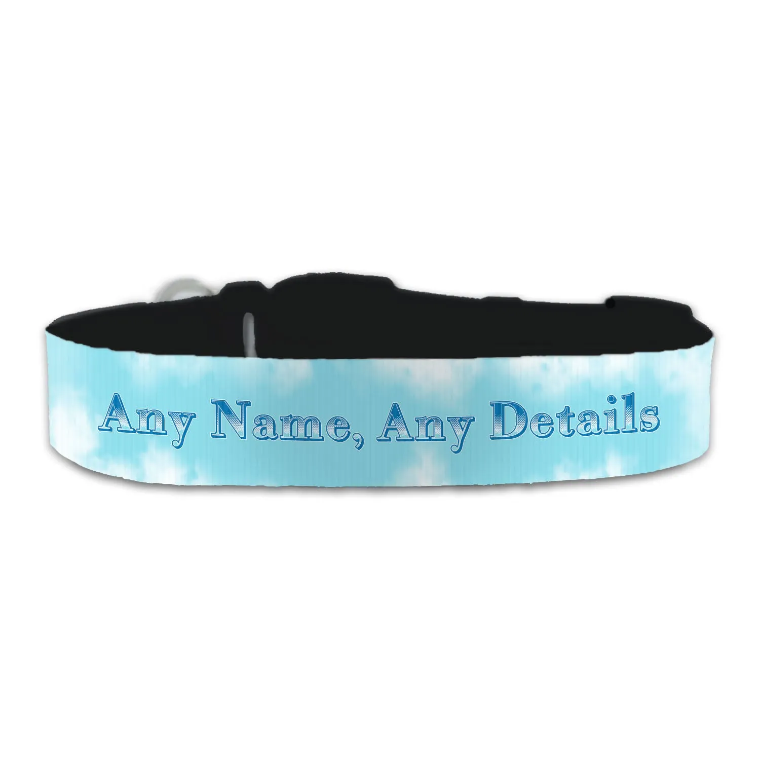 Personalised Large Dog Collar with Sky Background