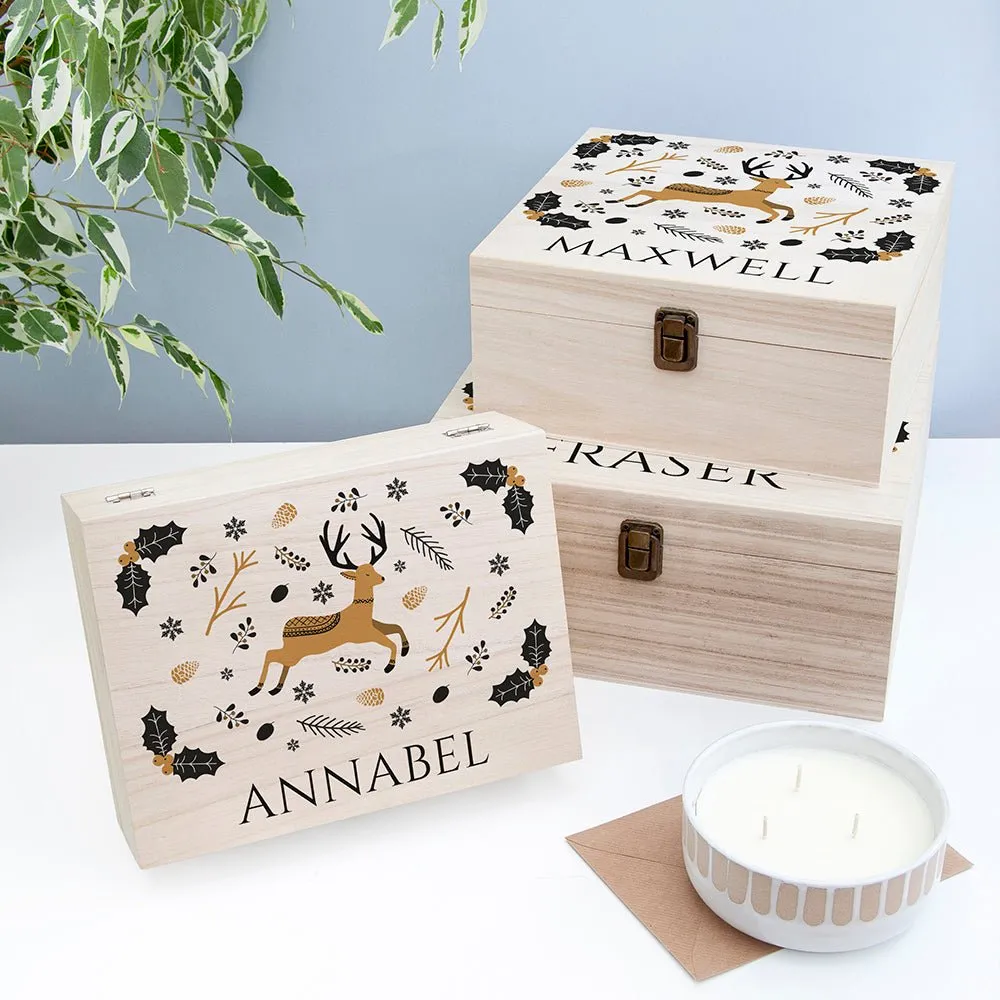 Personalised Scandi Deer Christmas Eve Box