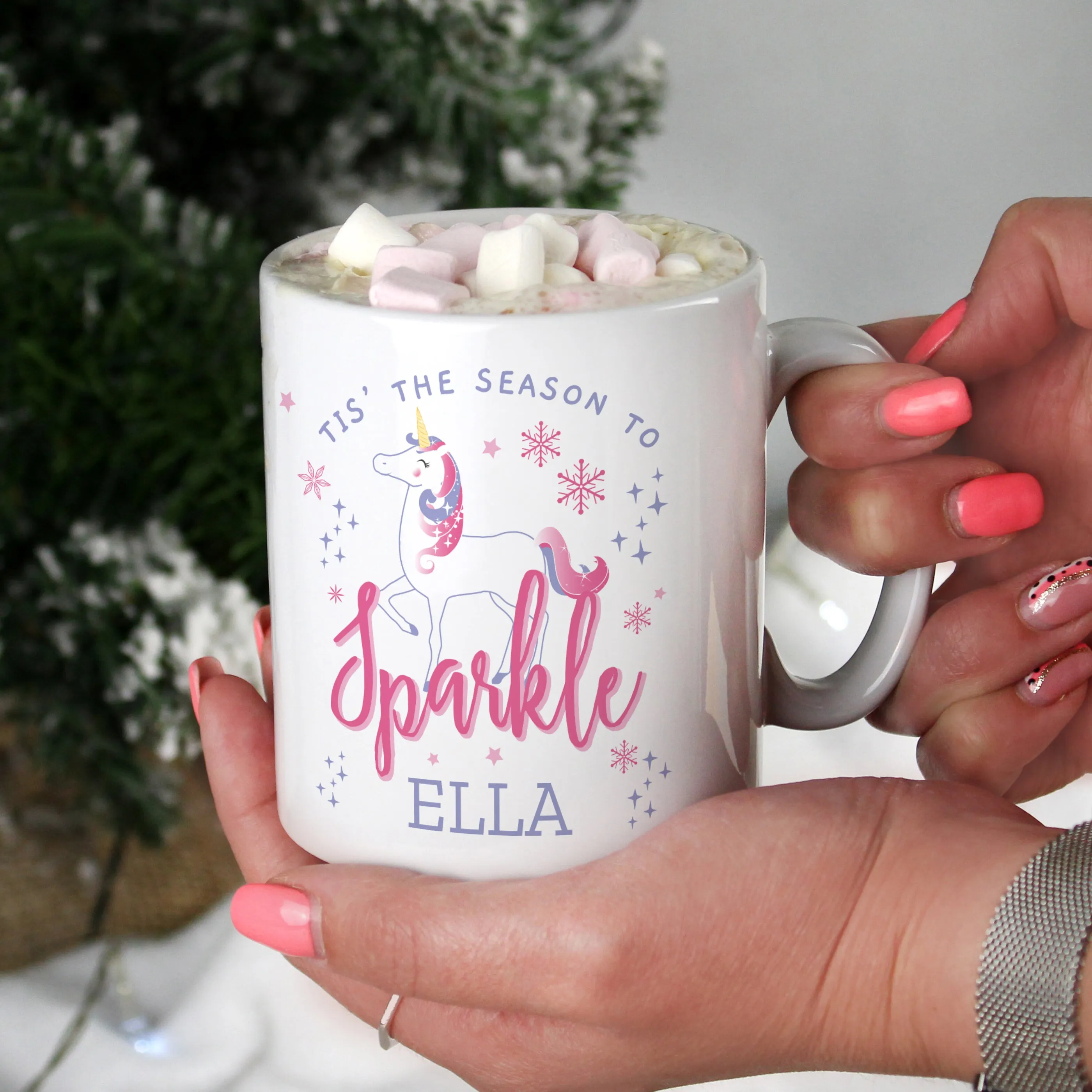 Personalised Unicorn Season To Sparkle Mug