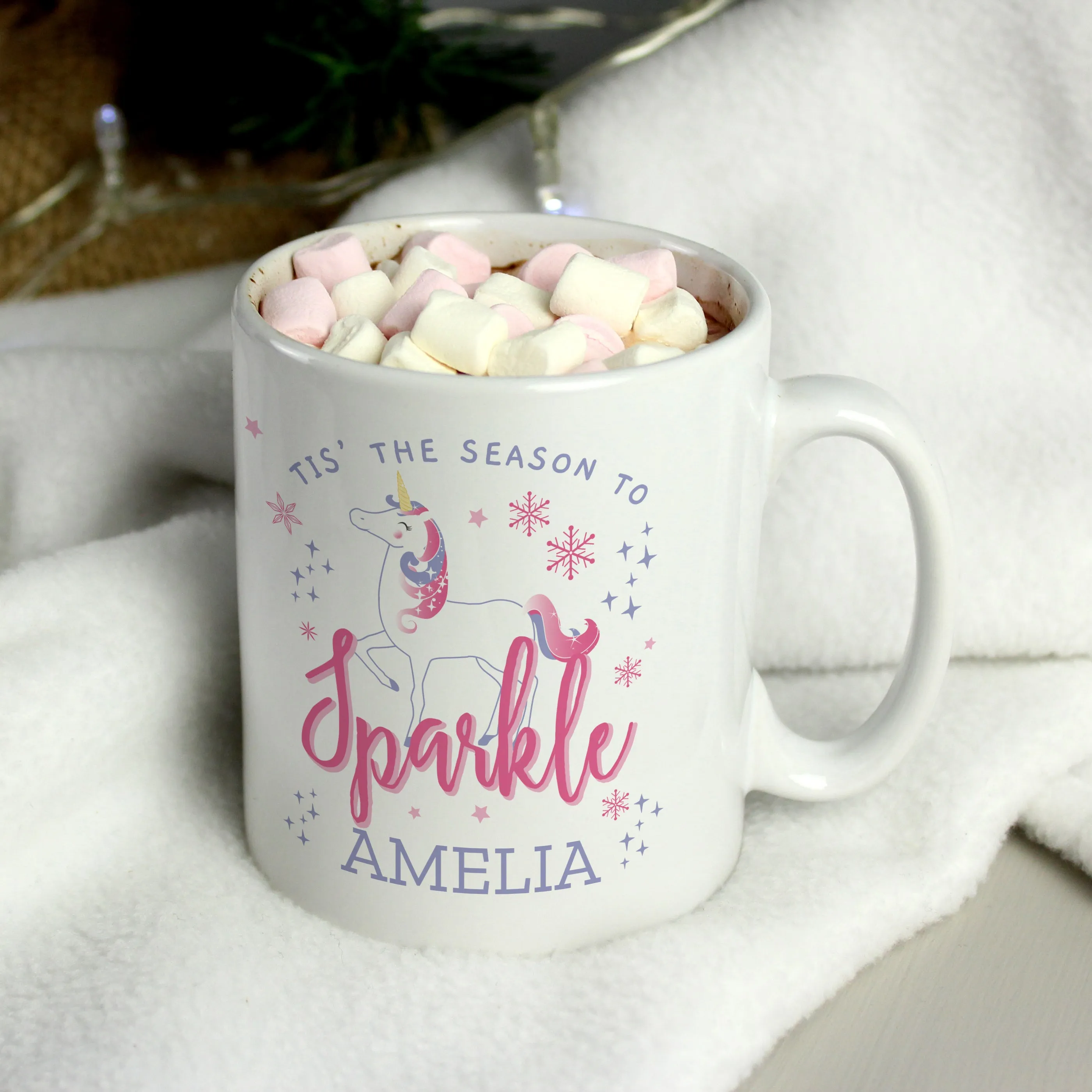 Personalised Unicorn Season To Sparkle Mug