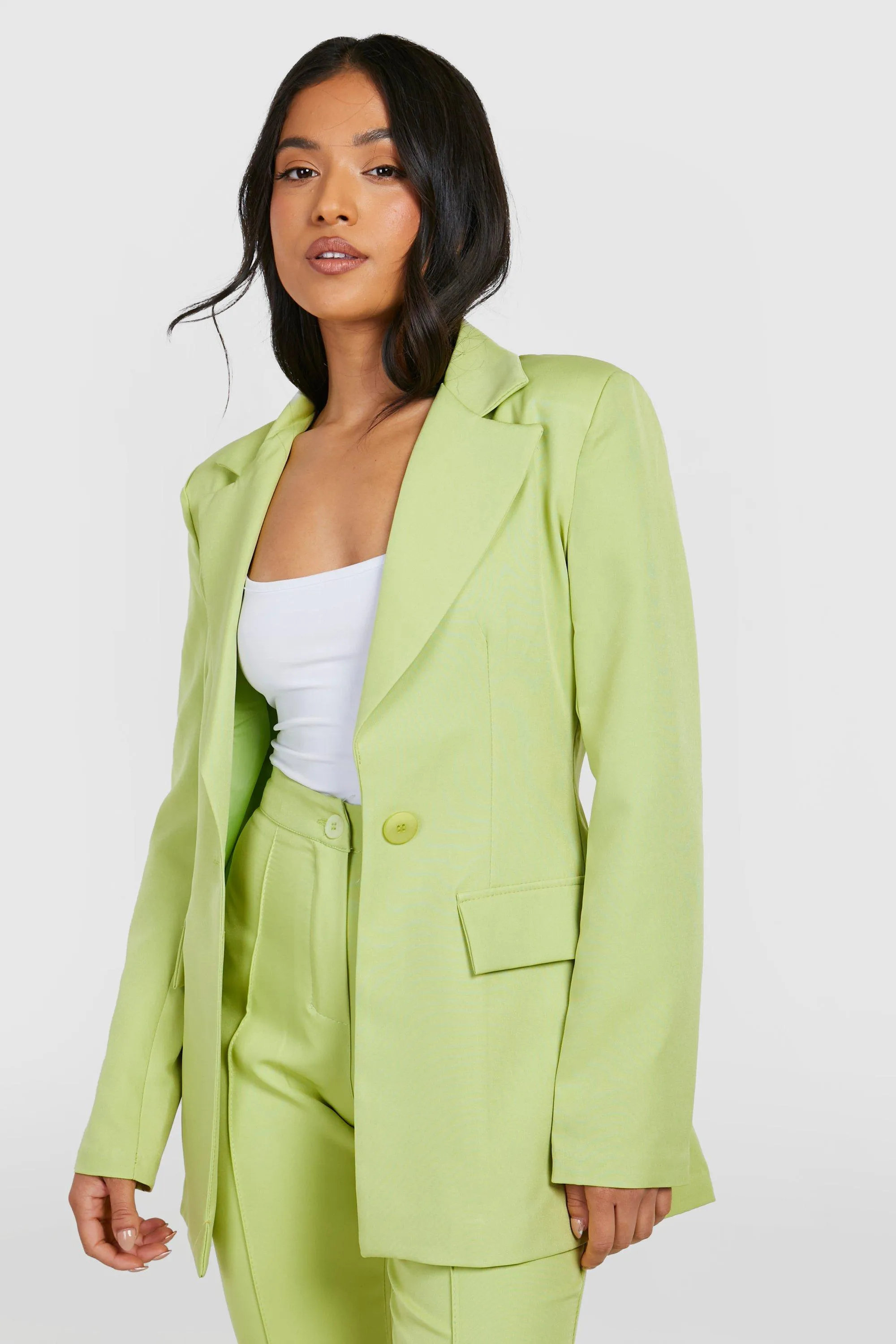 Petite Single Breasted Tailored Blazer