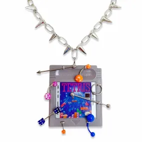 Pierced Tetris Vintage Remix Charm Necklace