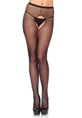 Plus Size Fishnet Crotchless Women's Pantyhose