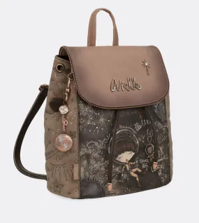 Pretty universe backpack with a flap closure and a printed design