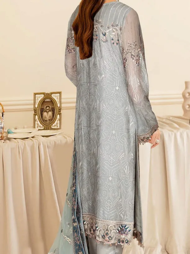 Ramsha Nayab Embroidered Weightless Chiffon Unstitched 3Pc Suit N-404