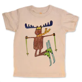 Ski Moose Natural Organic Tee