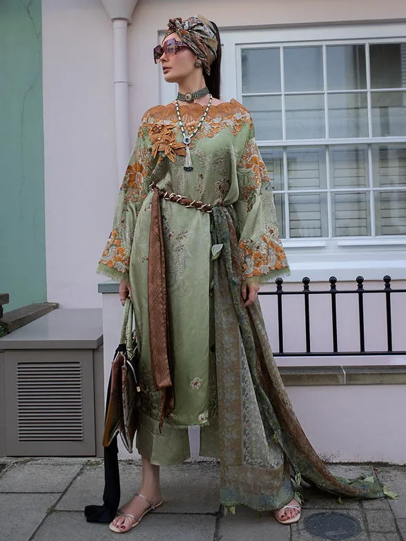 Sobia Nazir Embroidered Silk Unstitched 3 Piece Suit D-07