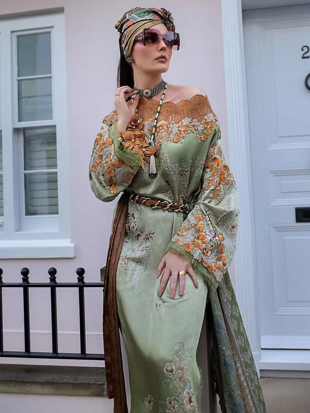 Sobia Nazir Embroidered Silk Unstitched 3 Piece Suit D-07