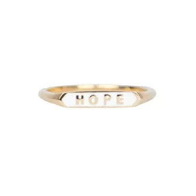 Solid 14K Gold Personalization Signet Letter Enamel Ring AD2046