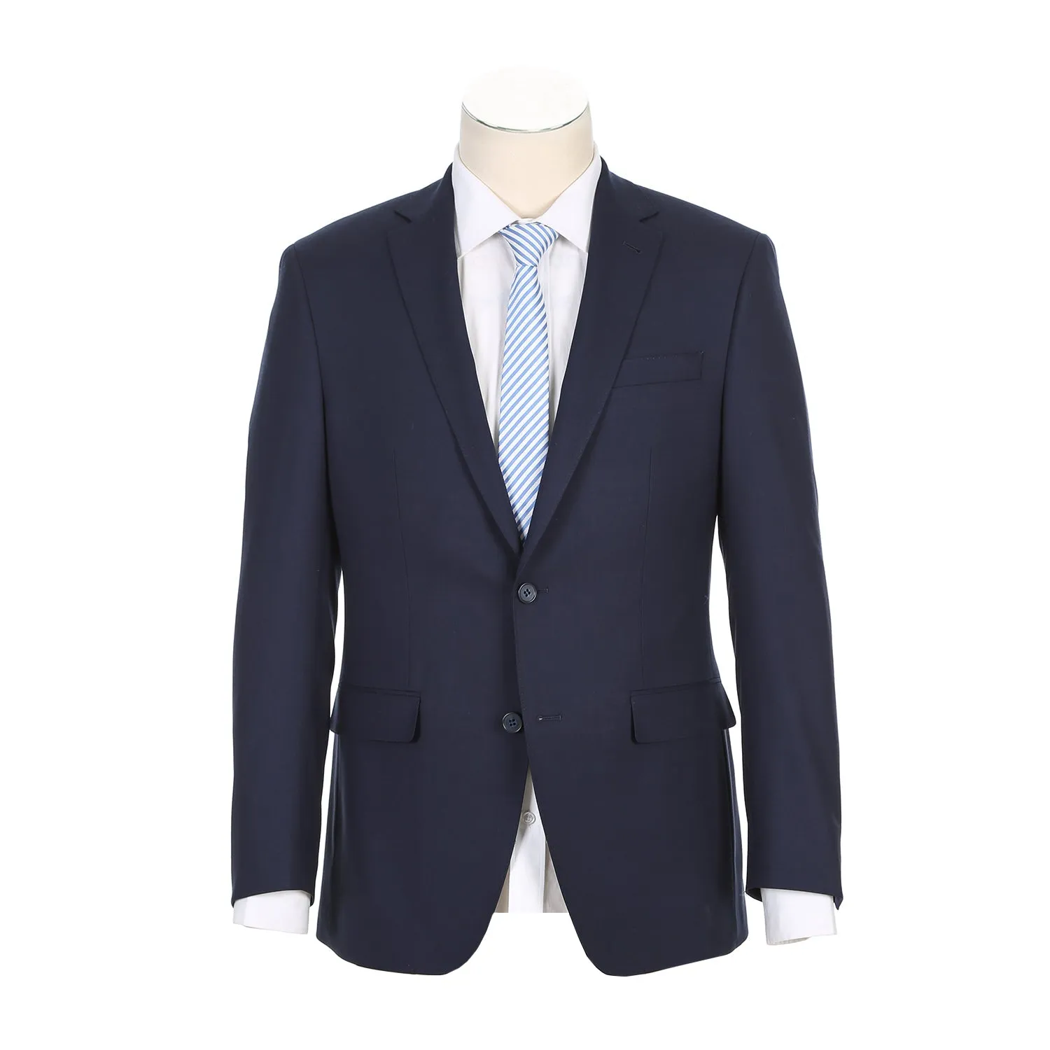 Super 150s Wool Stretch 2-Button Half-Canvas MODERN FIT Suit in Navy (Short, Regular, and Long Available) by Rivelino