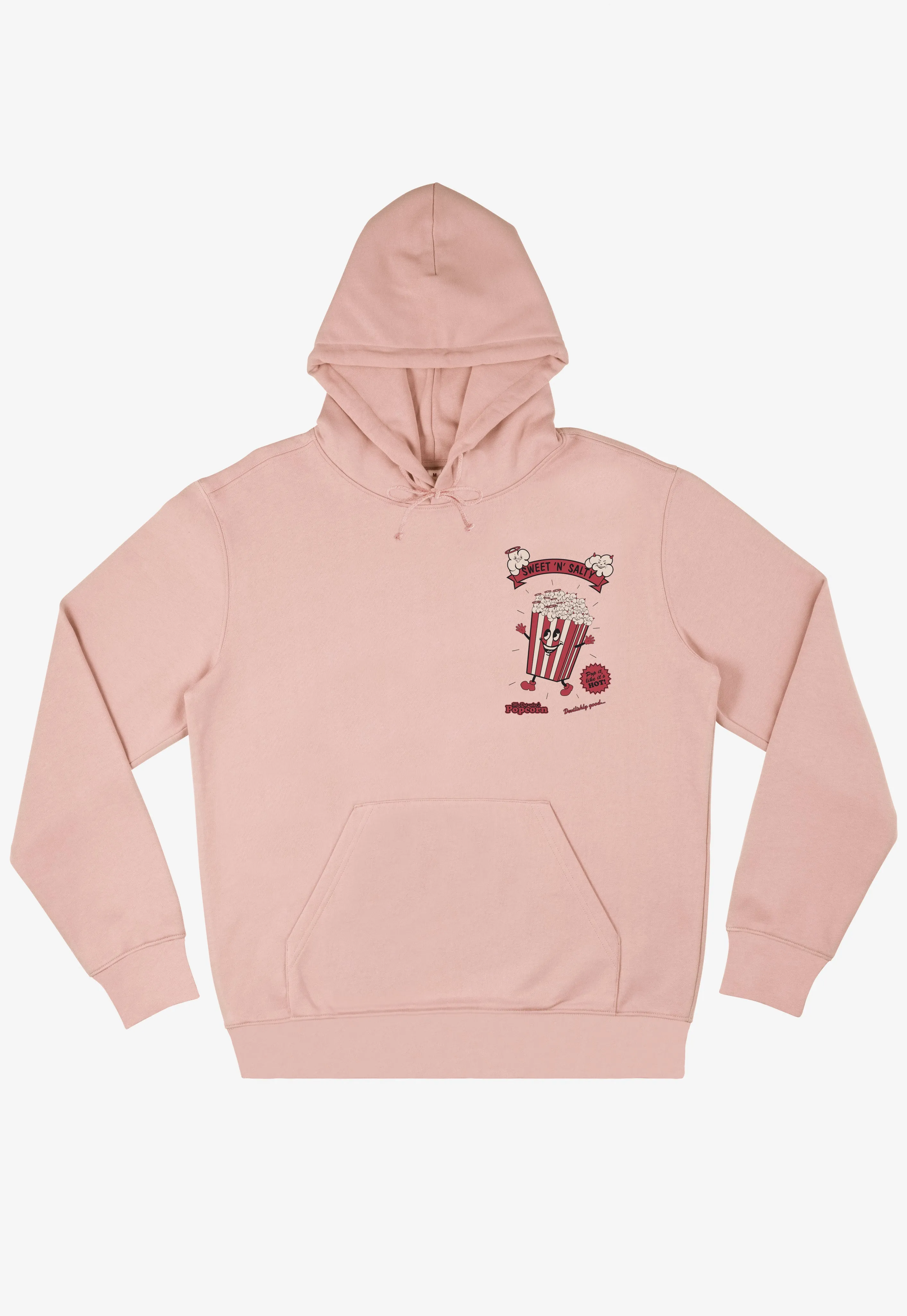 Sweet and Salty Popcorn Peach Hoodie