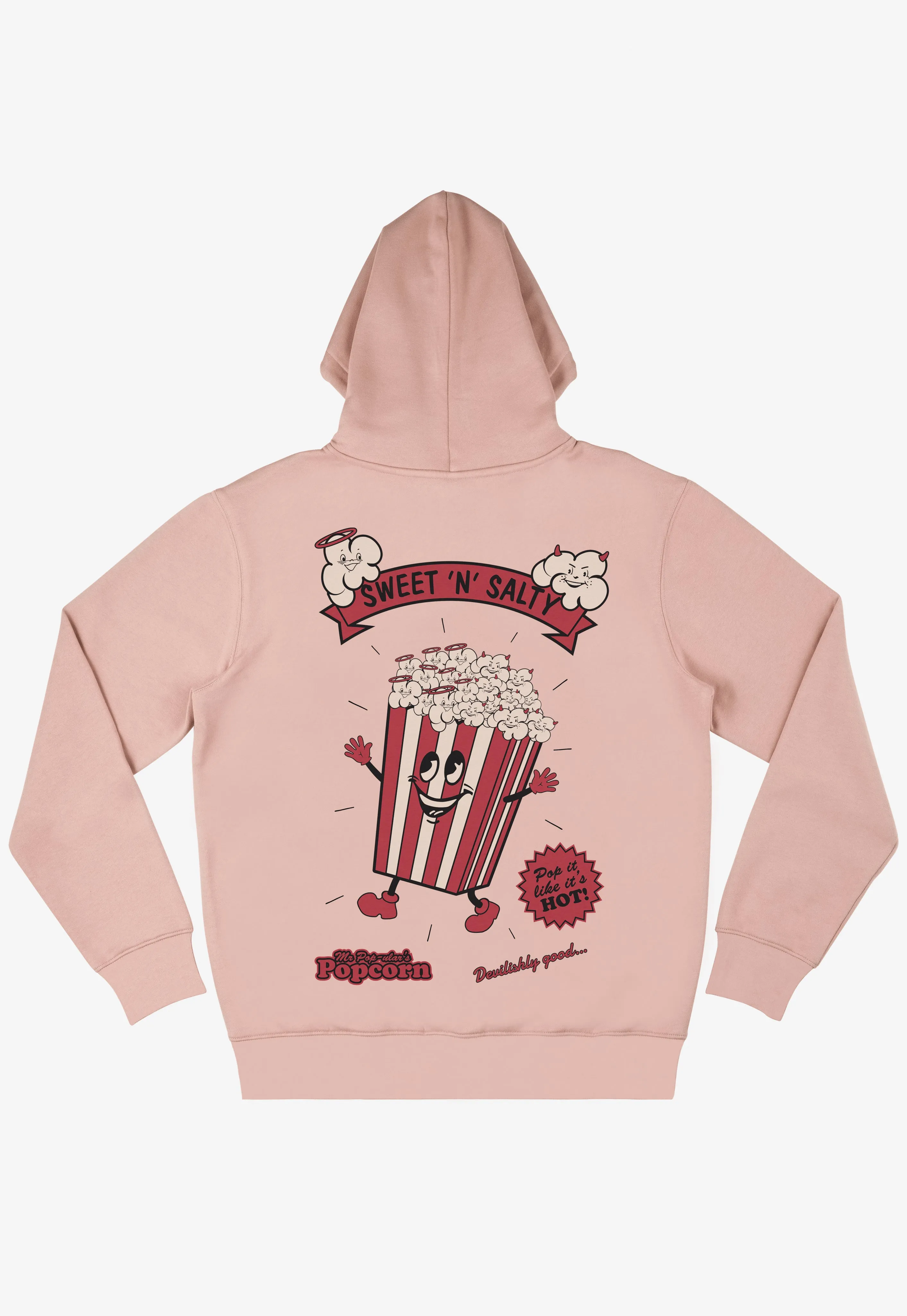 Sweet and Salty Popcorn Peach Hoodie