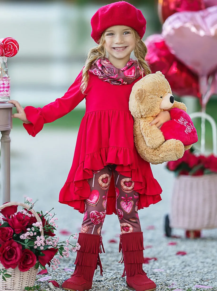 Sweetest Treat Tunic, Scarf and Legging Set