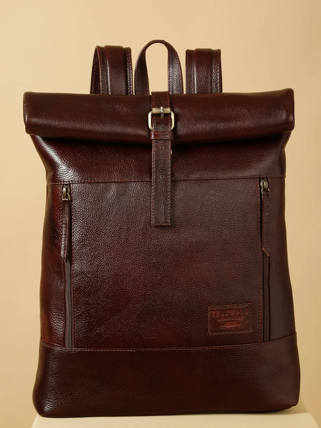 Teakwood Leather Cherry Vintage Rolling Backpack