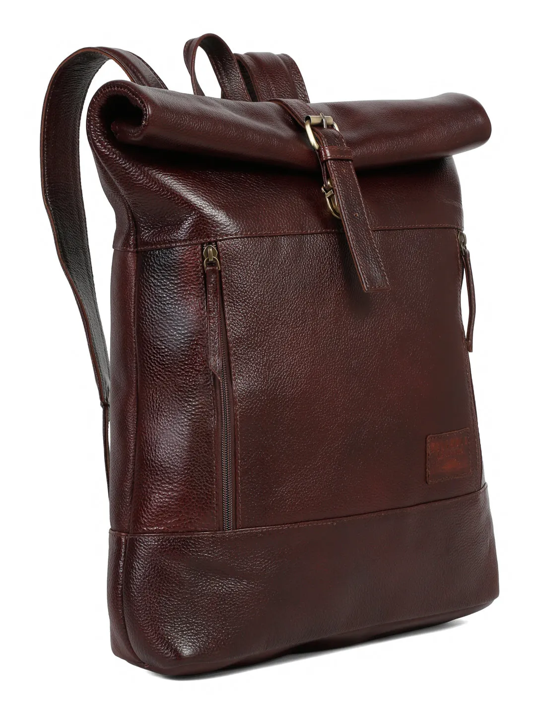 Teakwood Leather Cherry Vintage Rolling Backpack