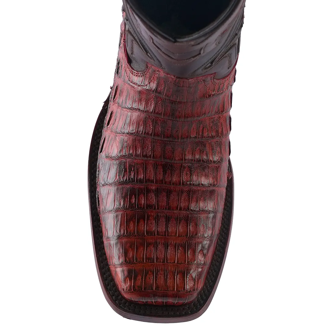 Texas Country Exotic Boot Caiman Belly Cola Brandy LM80