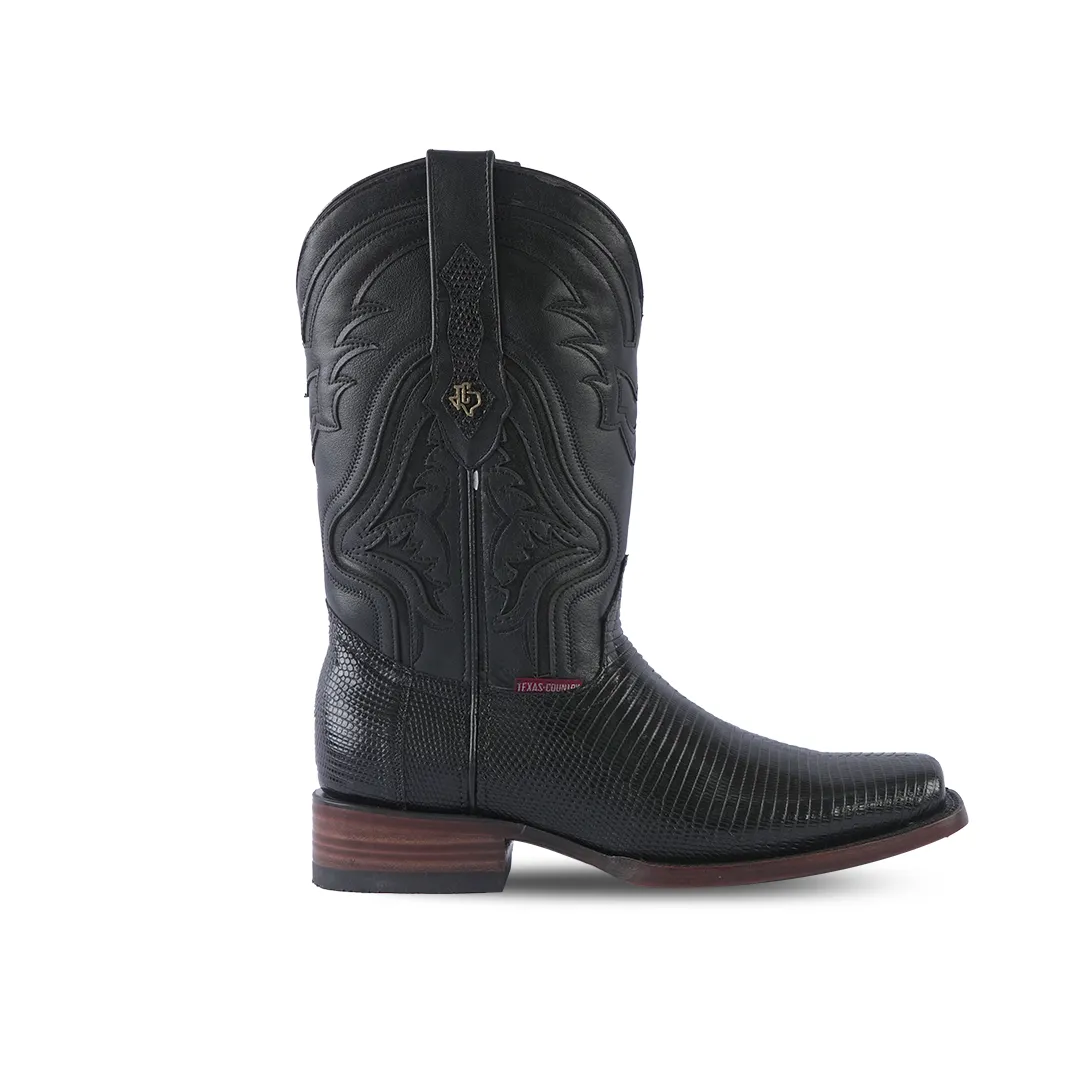 Texas Country Exotic Boot Lizard Black LR110