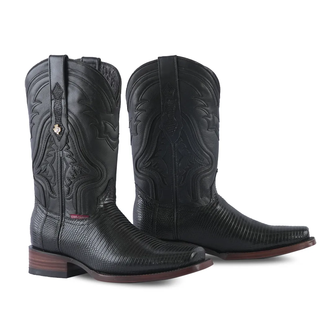 Texas Country Exotic Boot Lizard Black LR110