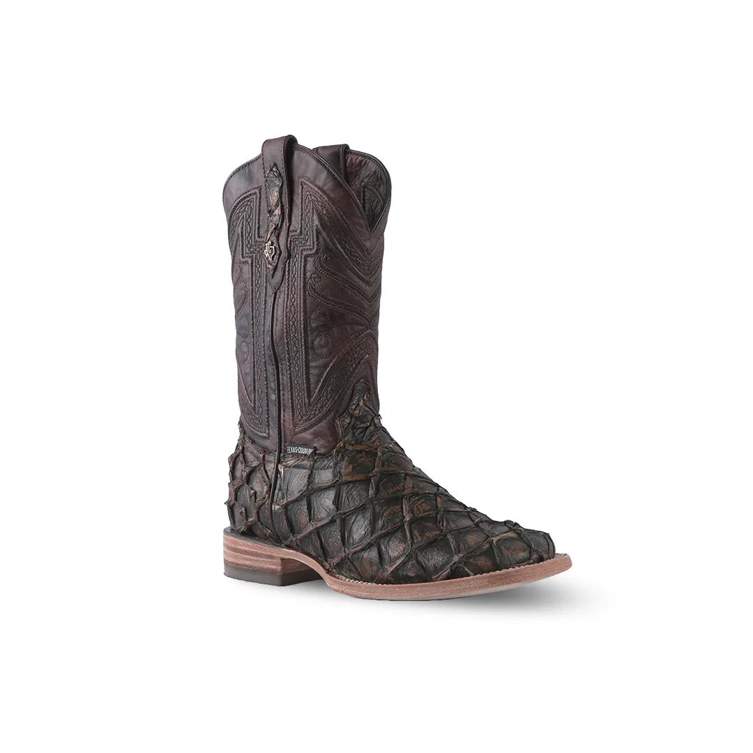 Texas Country Exotic Boot Pez Cognac Rustico PZ60