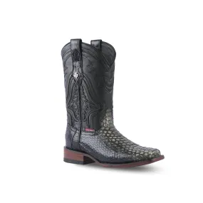 Texas Country Exotic Boot Python Black Bitono PN100